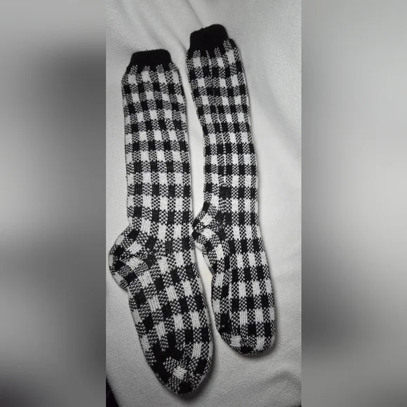 Buffalo Plaid long sherpa lined socks - Picture 1 of 2